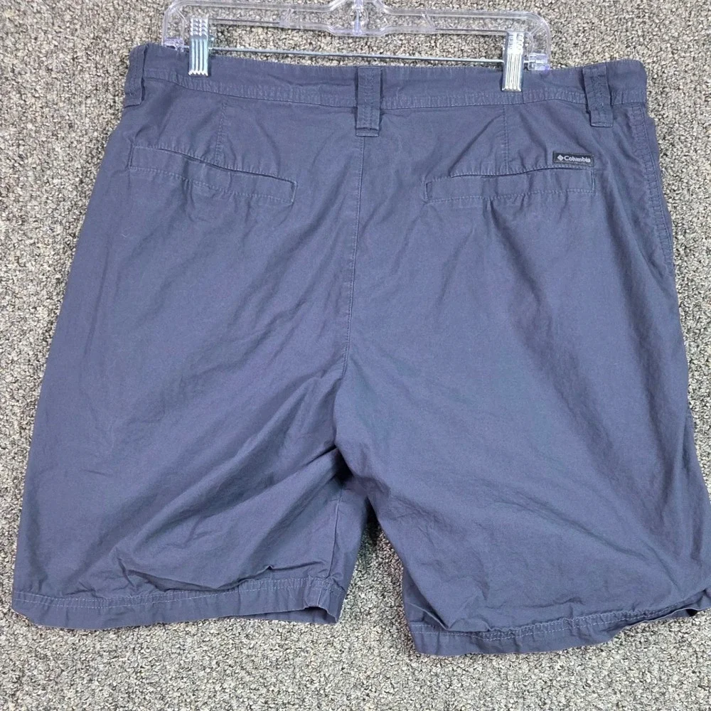 Columbia Shorts Mens 36 Gray Blue Cotton Casual Outdoor AM4471